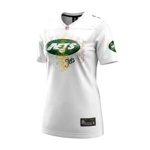 Reebok NY Jets Vintage #6 Sanchez Womens White w/Graphics Football Jersey- SZ XL